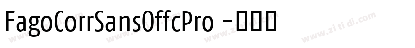 FagoCorrSansOffcPro 字体转换